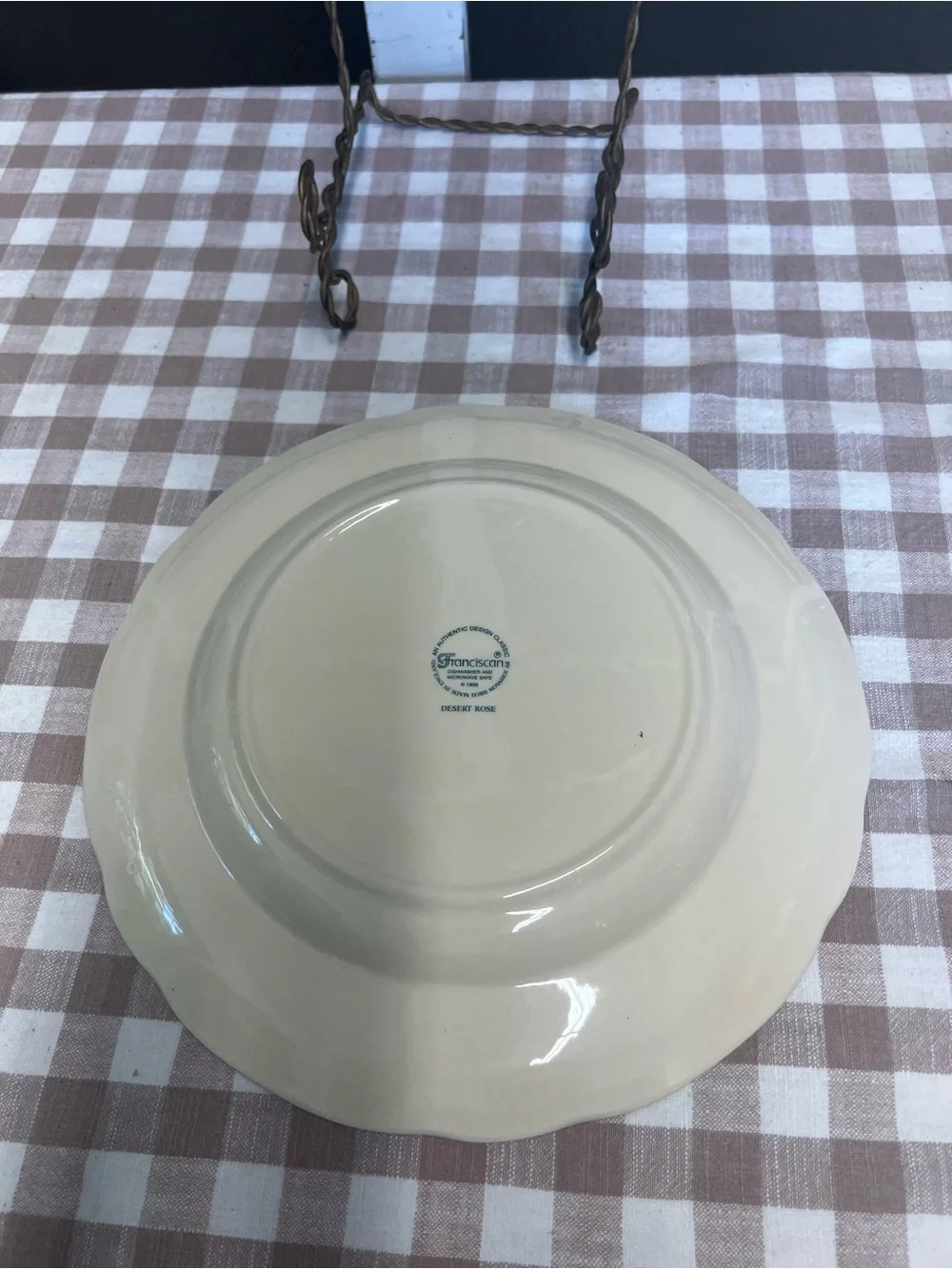 Vintage Franciscan desert rose dinner plate pink flower replacement grandma core